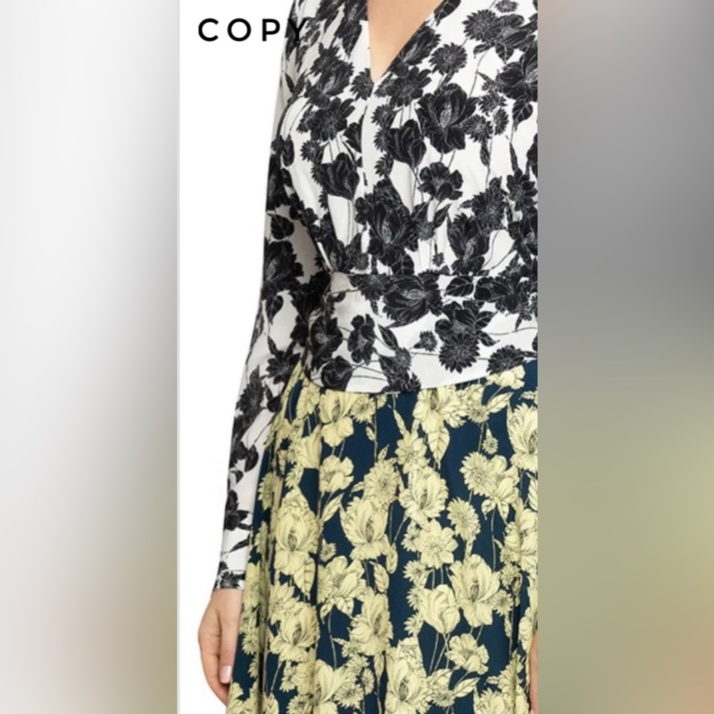 Jason Wu GORGEOUS Floral Flattering FLOWY Feminine Dress Tie Waist Dress